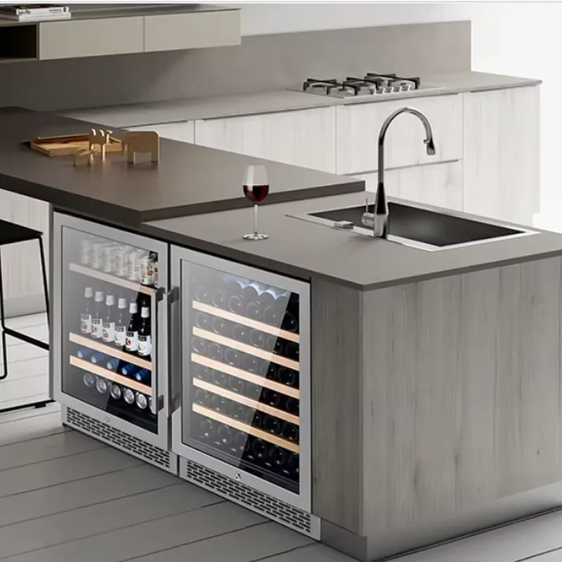 Wine Beer Fridge Dual Zone - Lemari Pendingin Anggur 48 Botol, Kulkas