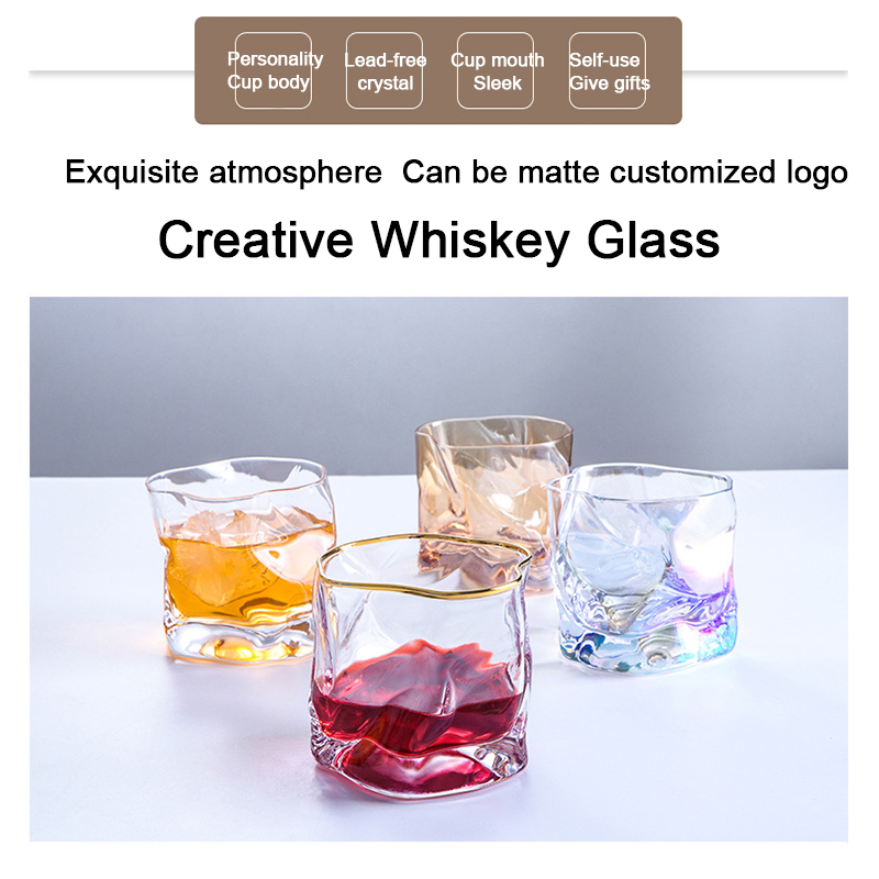Wine Beer Logo - (Dapat diukir logo) Gelas wiski kristal