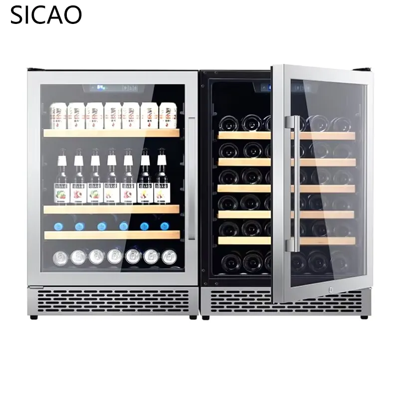 Wine Beer Fridge Dual Zone - Kulkas Minuman 2 Pintu dengan Display
