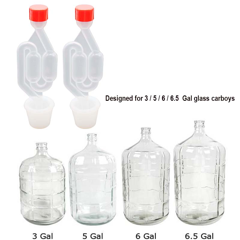 Wine Beer Type - S Jenis Twin Gelembung Airlock dan