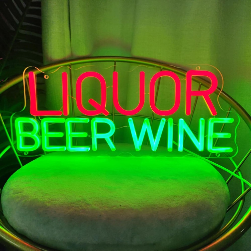Wine Beer Store - Dekorasi Dinding Lampu Neon LED Liquor