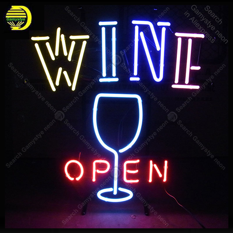 Wine Beer Store - Tanda Neon untuk cangkir anggur terbuka