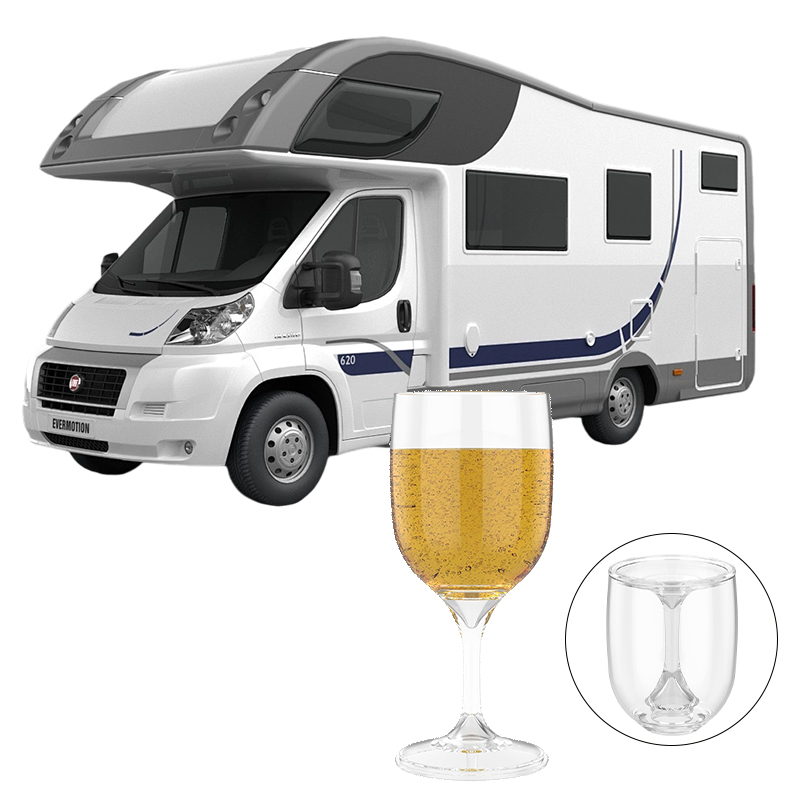 Wine & Beer Guayaquil - Gelas Anggur Lipat Transparan Plastik Food