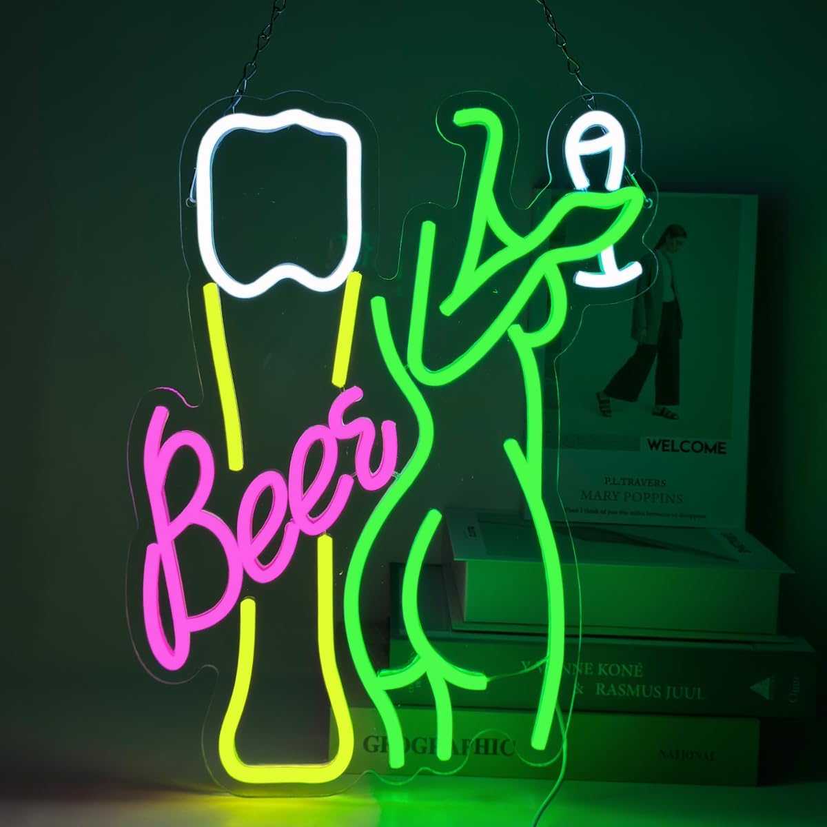 Wine Beer Store - Lampu Neon Bentuk Tubuh Wanita, Lampu