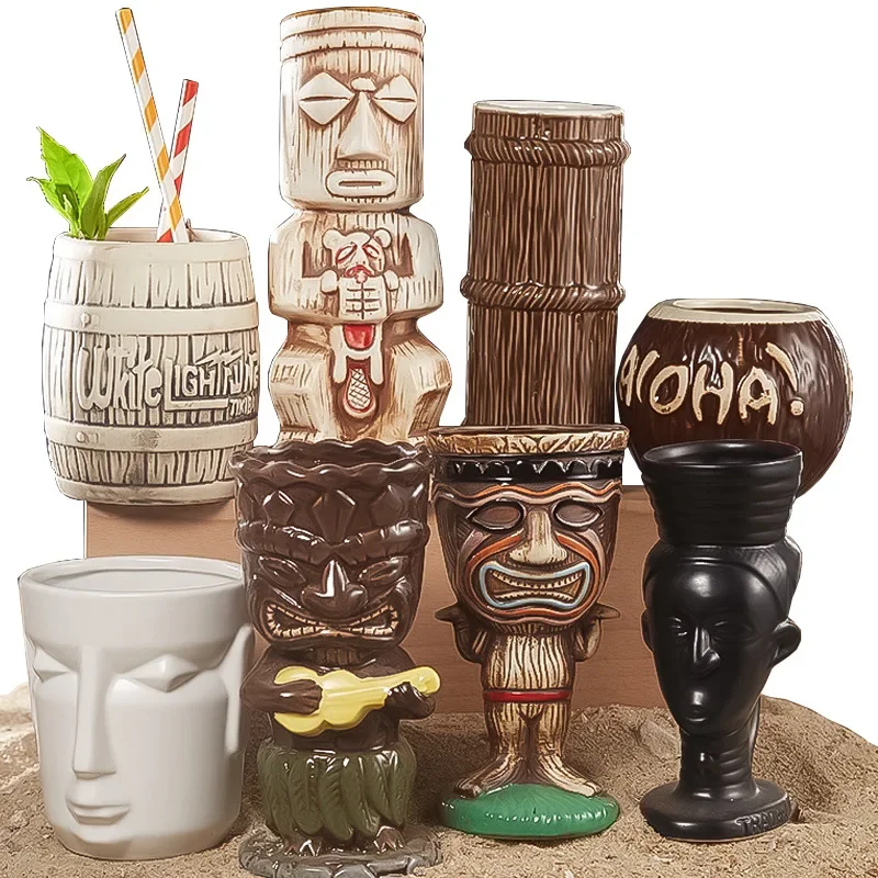 60 jenis Hawaii Tiki Mug keram - Wine Beer Type ulasan dan harga