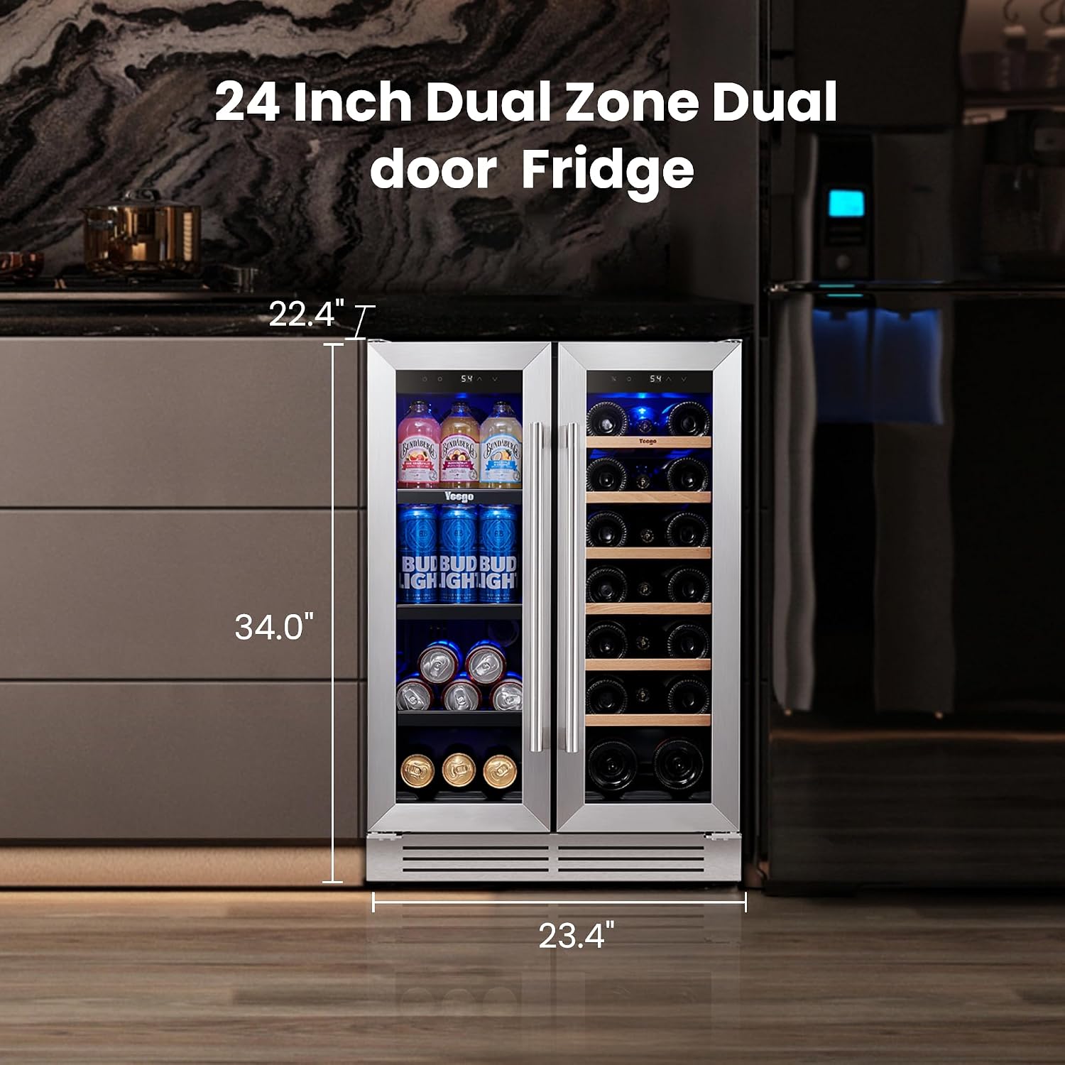 Kulkas Anggur dan Minuman Yeeg - Wine Beer Fridge Dual Zone ulasan dan harga