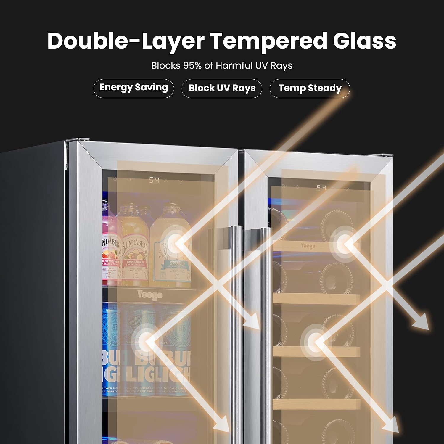 Kulkas Anggur dan Minuman Yeeg - Wine Beer Fridge Dual Zone ulasan dan harga
