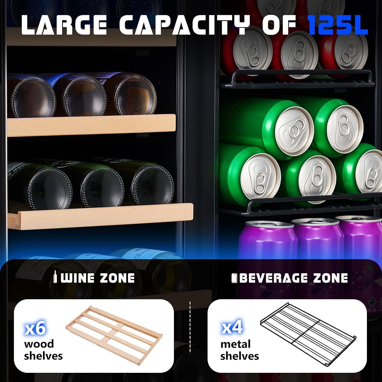 Kulkas Minuman, Kulkas Anggur  - Wine Beer Fridge Dual Zone ulasan dan harga
