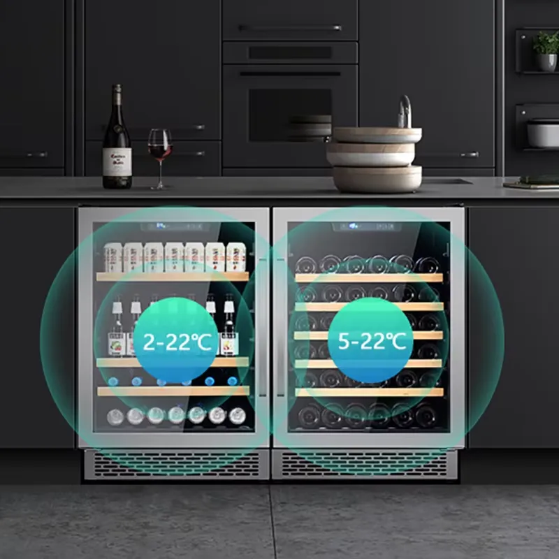 Lemari Pendingin Anggur 48 Bot - Wine Beer Fridge Dual Zone ulasan dan harga
