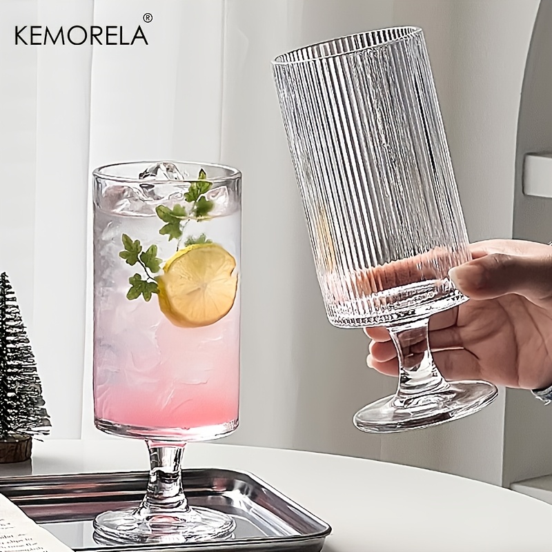 KEMORELA 1pc Gelas Kaca Elegan - Wine Beer Foot ulasan dan harga