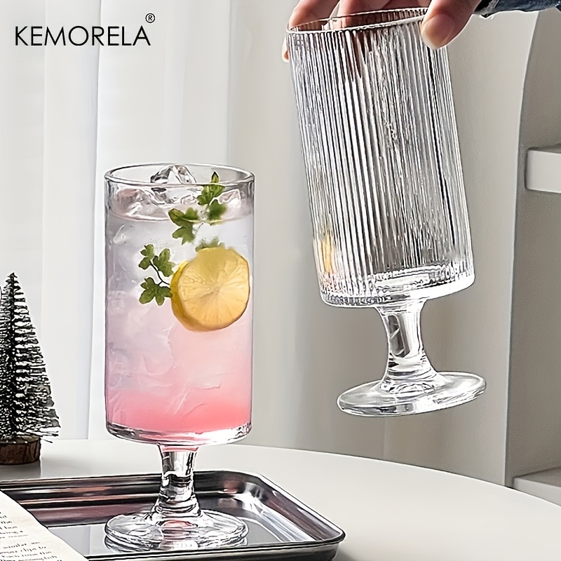 KEMORELA 1pc Gelas Kaca Elegan - Wine Beer Foot ulasan dan harga