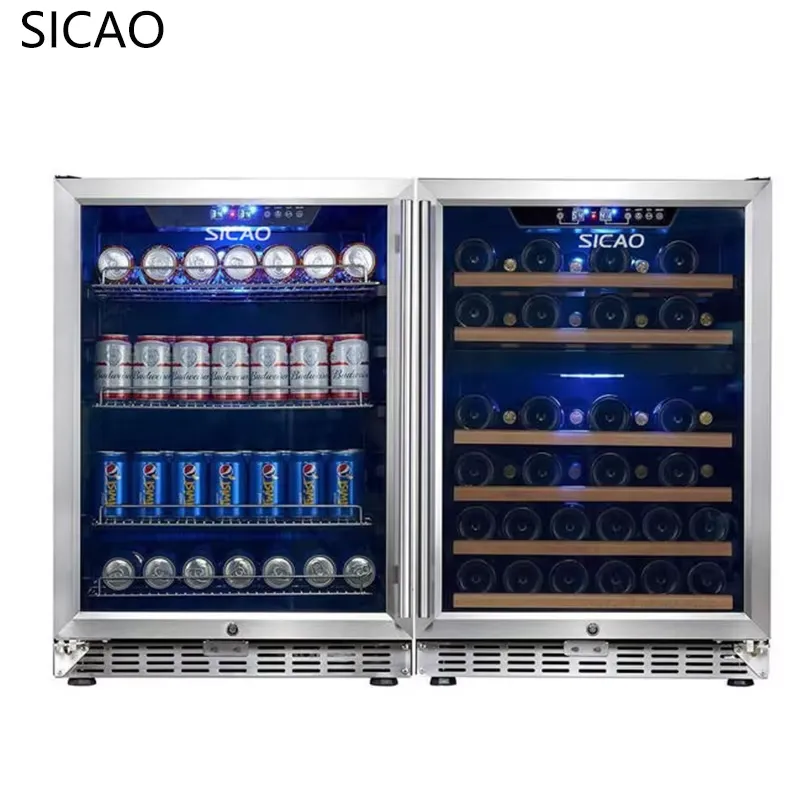 Kulkas Minuman 2 Pintu dengan  - Wine Beer Fridge Dual Zone ulasan dan harga