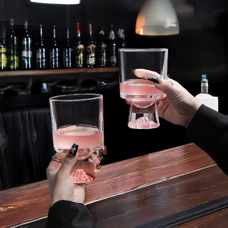Cangkir Kaca Gunung Merah Muda - Wine Beer Foot ulasan dan harga
