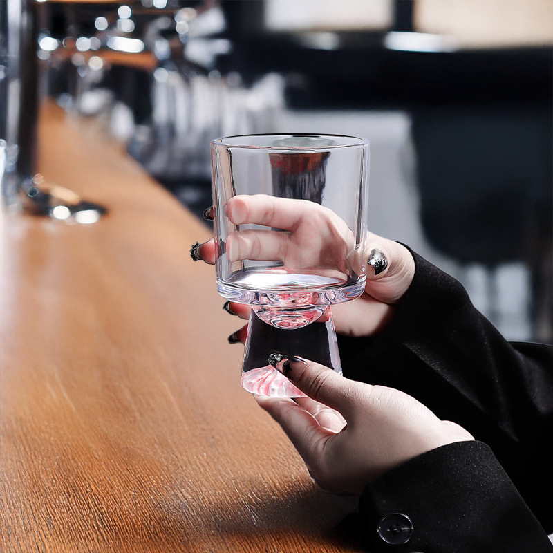 Cangkir Kaca Gunung Merah Muda - Wine Beer Foot ulasan dan harga