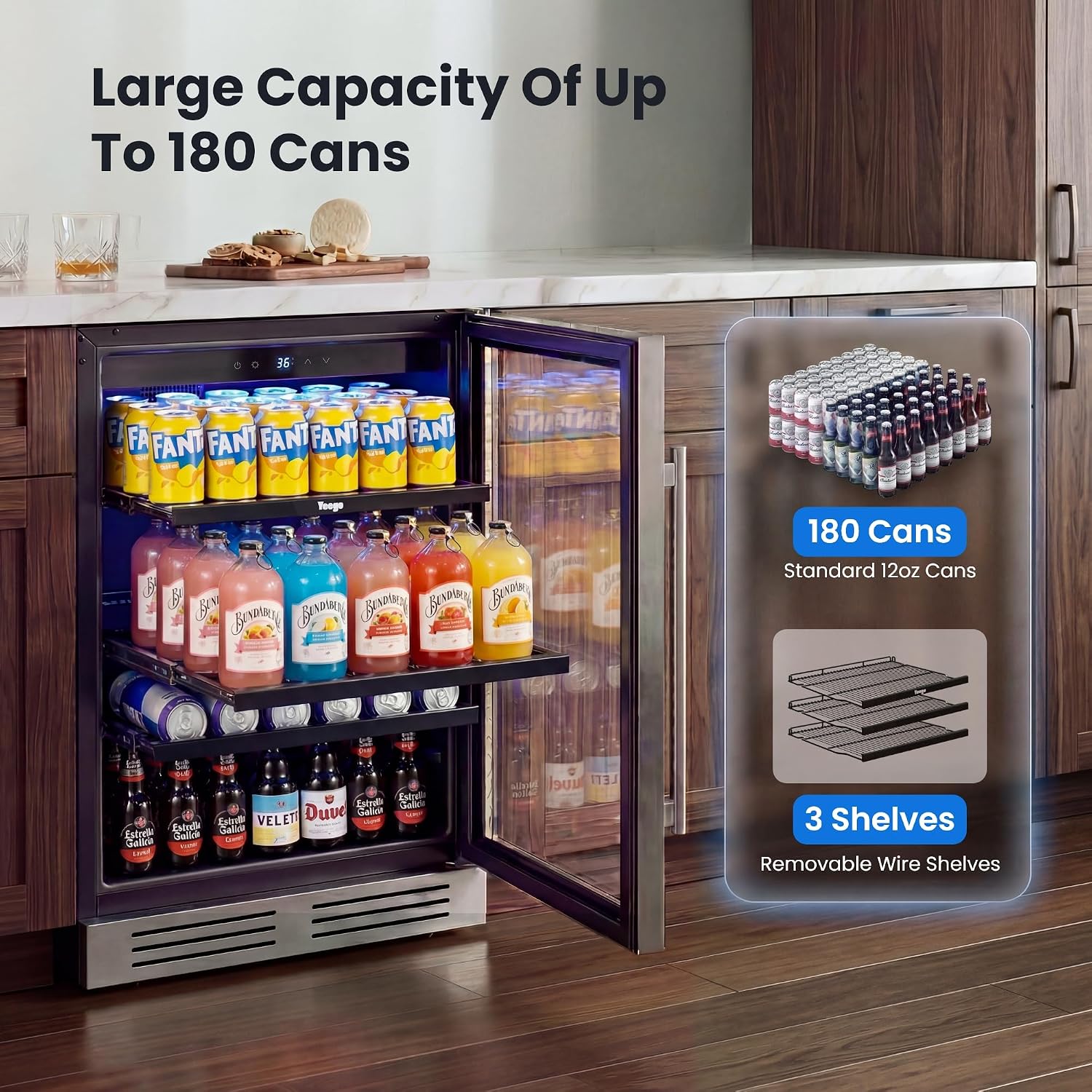 Kulkas Pendingin Minuman 24 In - Wine And Beer Undercounter Fridge ulasan dan harga