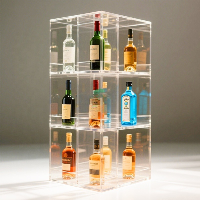 Rak pajang akrilik toko ritel  - Wine Beer Store ulasan dan harga
