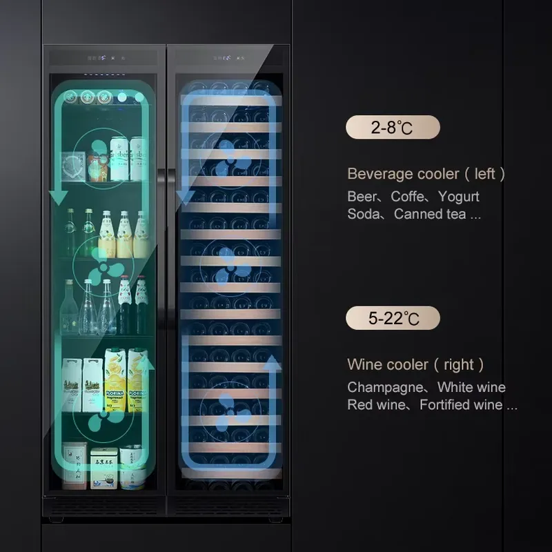 Kulkas Minuman Terintegrasi Du - Wine Beer Fridge Dual Zone ulasan dan harga