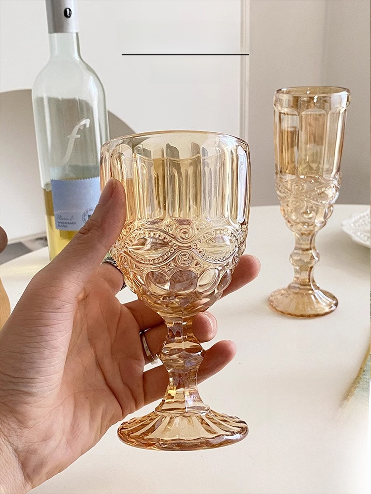 Gelas Champagne Amber Relief H - Wine Beer Foot ulasan dan harga